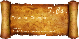 Tenczer Csongor névjegykártya