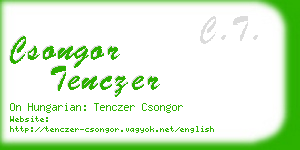 csongor tenczer business card